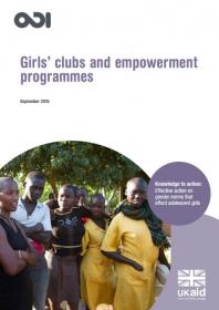Photo of a group of girls - front cover of publication
