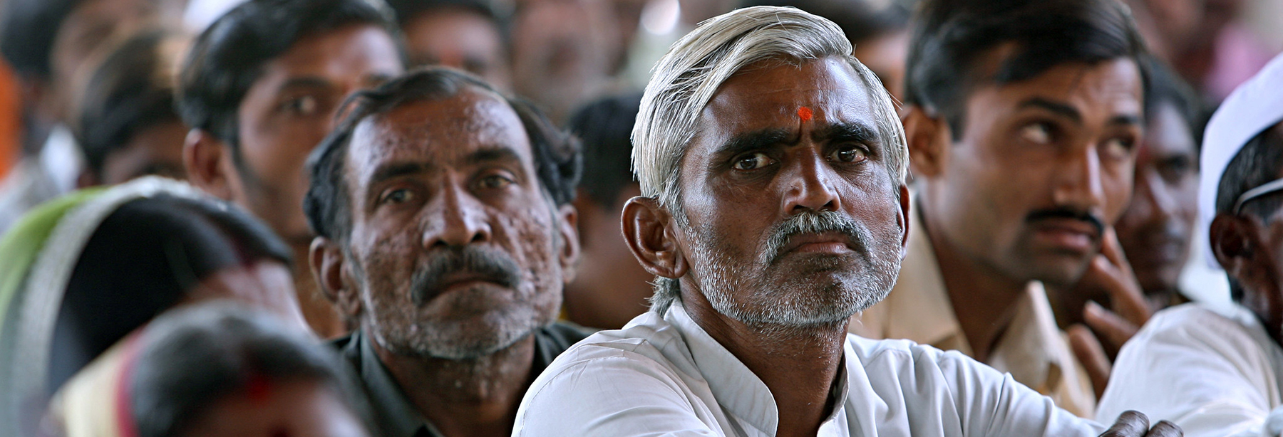 Men in community meeting Aurangabad, India. © Simone D. McCourtie / World Bank