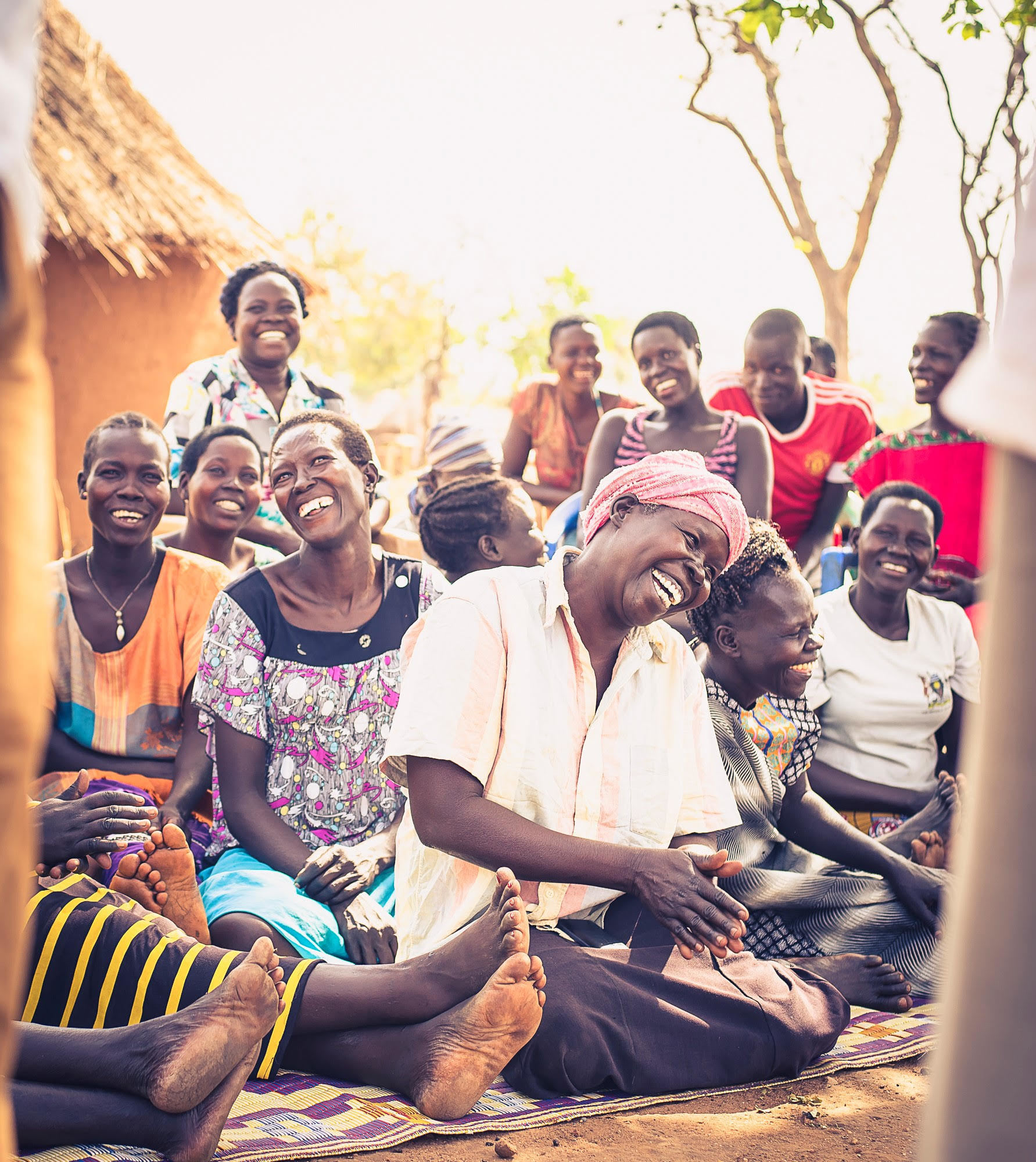 Women participating in a community discussion in Adjumani, Uganda. 