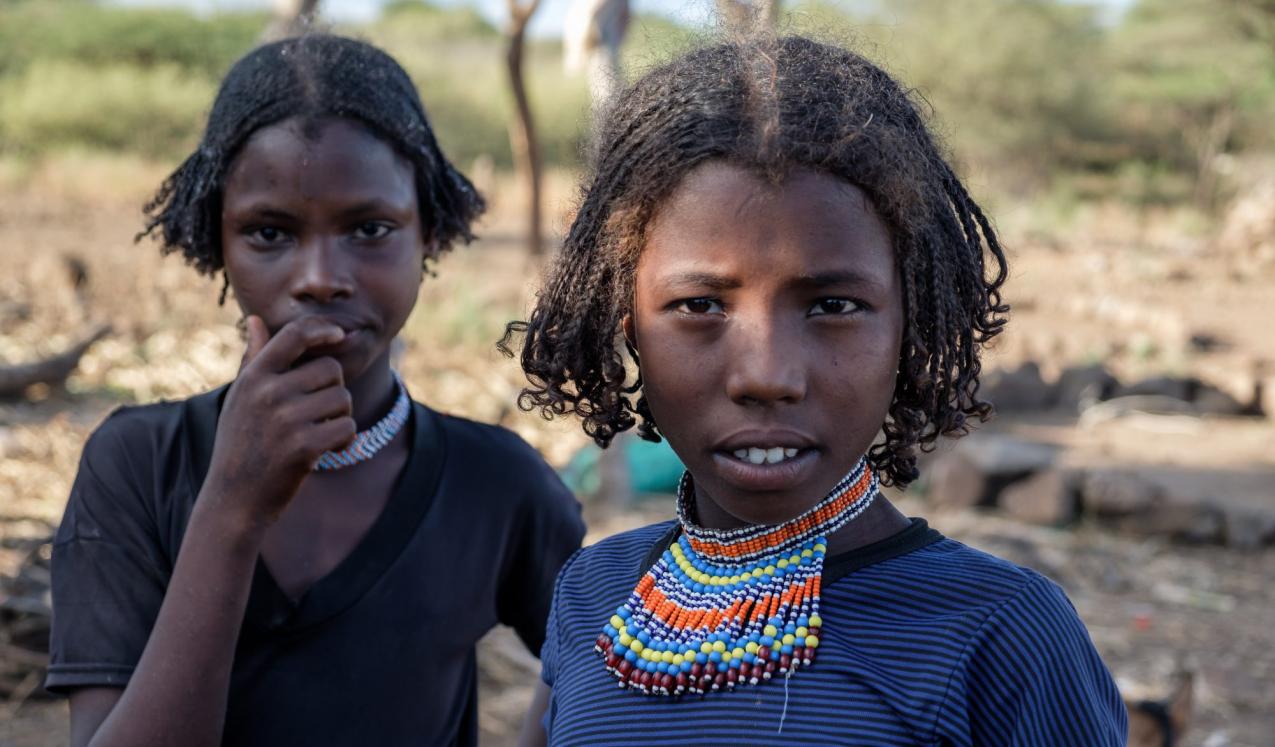 Two adolescent girls from a pastoralist community in Afar, Ethiopia. © Nathalie Bertrams/GAGE