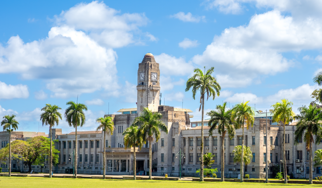Parliament of the Republic of Fiji, Suva, Fiji © LouieLea | Shutterstock ID: 2673372311
