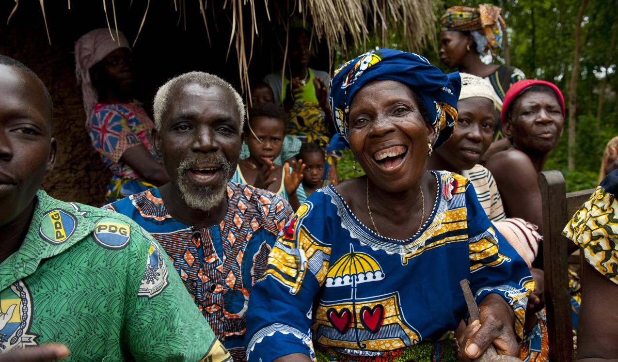 A gathering of villagers in Benin. © 2010 Arne Hoel/World Bank