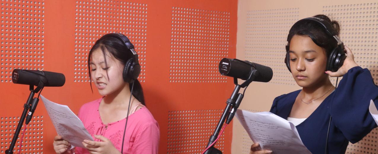 Recording one of the radio drama series. ©PMC