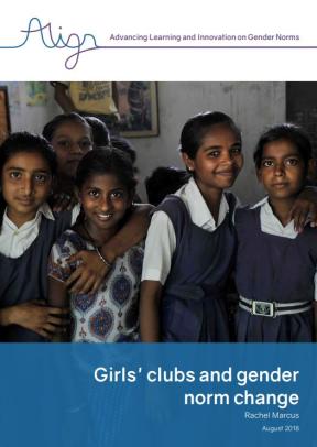 Girls' clubs and gender norms guide cover