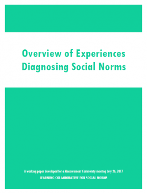 social norms diagnosis background reader