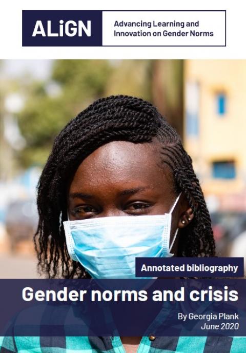 Cover of bibliography showing a lady wearing a facemask in Mali during the Covid-19 (coronavirus) outbreak.  © World Bank / Ousmane Traore