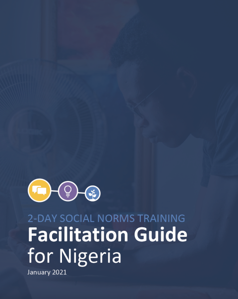 Cover page for facilitation guide