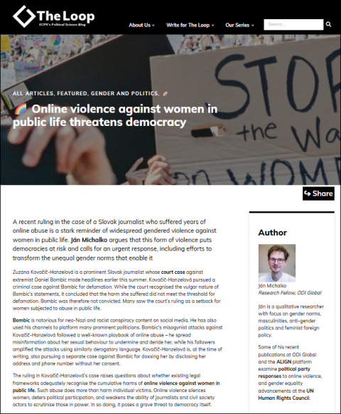 Screenshot of article