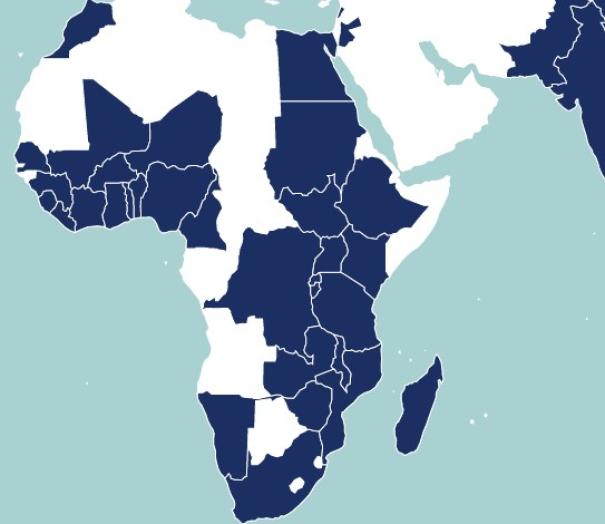 Map showing Africa