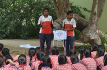 Community Sport Coaches in India teach adolescent girls about menstruation. © The Naz Foundation India Trust.