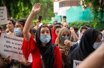 Protests in support of Afghan women in New Delhi, India. © PradeepGaurs | Shutterstock ID: 2030300597