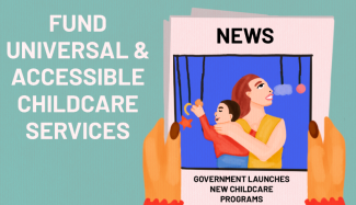 Fund universal and accessible childcare services