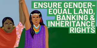 Ensure gender-equal land, banking and inheritance rights