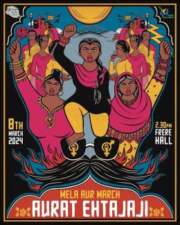 Example of artivism work - 'Aurat March' promotion