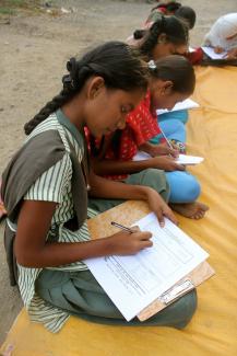 Girls taking part in life skills education