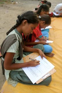 Girls taking part in life skills education