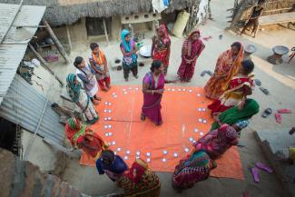 Women taking part in a Pragati activity