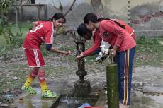 Girl footballers