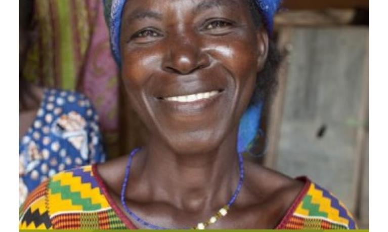 Front cover of the DFID report - woman smiling