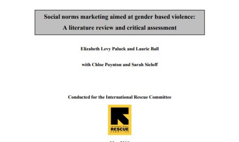 Front cover of report 