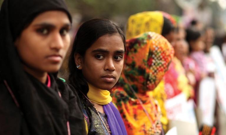 Women protest against child marriage in Dhaka, Bangladesh. © Pacific Press/Contributor