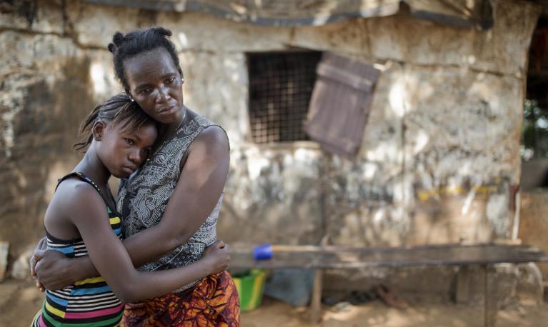 A portrait of Ebola survivors Mariatu and Adam. © Dominic Chavez/World Bank