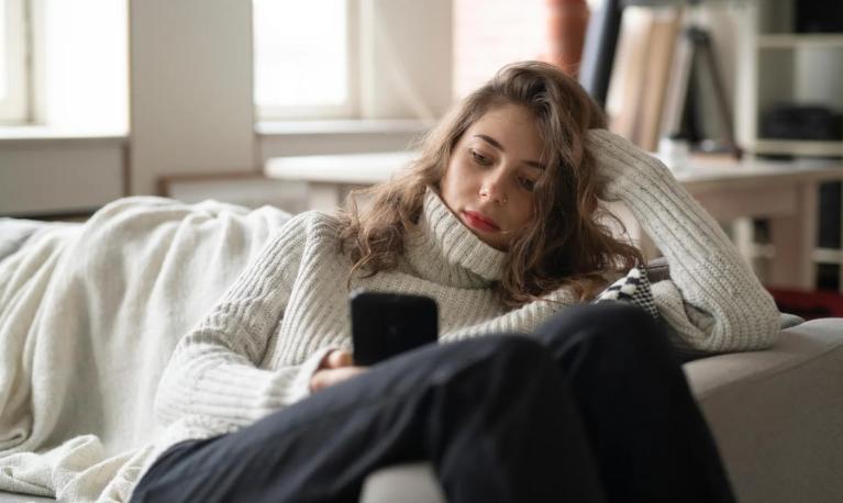 Six out of 10 women said they were finding it hard to stay positive day-to-day. Photograph: Johner Images/Alamy Stock Photo