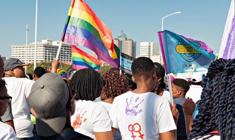 Pride celebration and parade in Durban, South Africa 2017. Timothy Hodgkinson Image license:Shutterstock.com