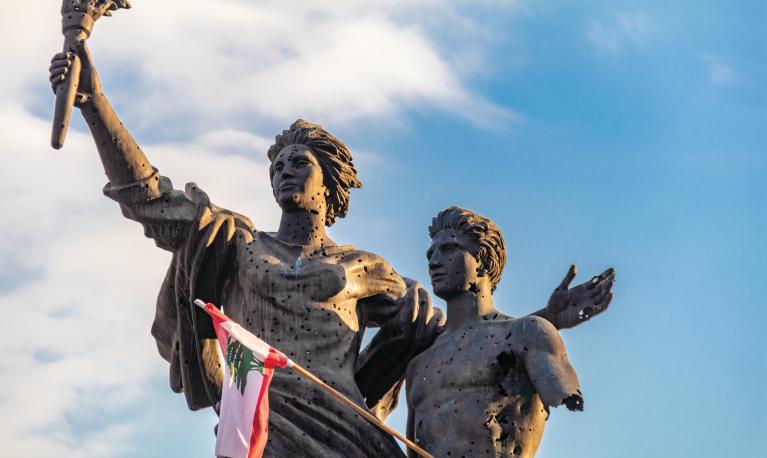 Martyrs' Statue in Downtown Beirut, Lebanon 2018 © Ali Chehade Farhat @ Shutterstock ID: 2327805237
