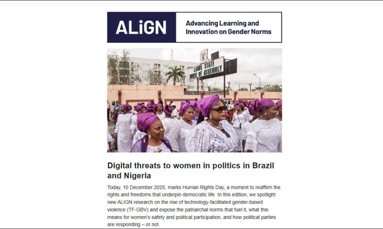 Screengrab of start of newsletter