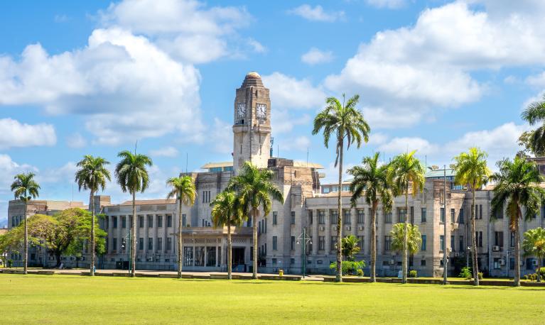 Parliament of the Republic of Fiji, Suva, Fiji © LouieLea | Shutterstock ID: 2673372311