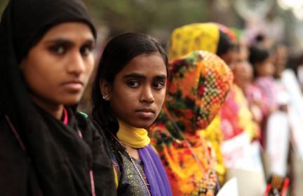Women protest against child marriage in Dhaka, Bangladesh. © Pacific Press/Contributor