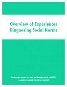 social norms diagnosis background reader