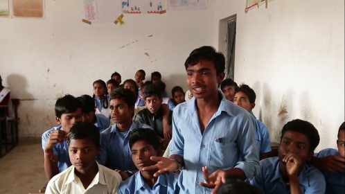 Young India men in a classroom. @ICRW Asia