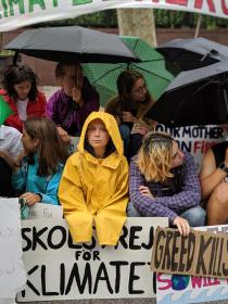 Greta Thunberg at a climate protest in New York