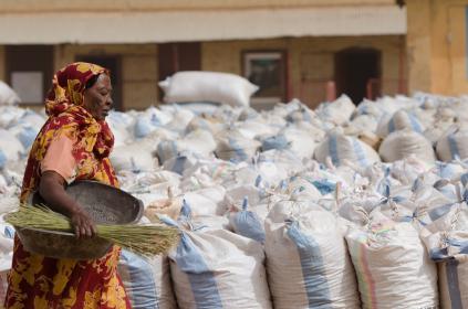 A female trader at the Al Obaied Crop Market, Sudan. © Salahaldeen Nadir / World Bank