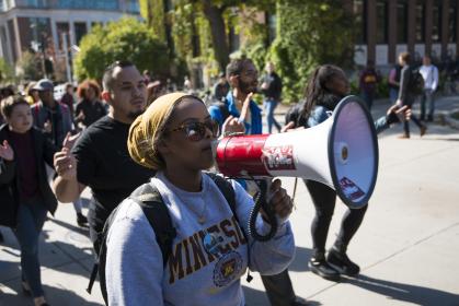 Protest march against bigotry and hate speech in Minneapolis, Minnesota, USA © Fibonacci Blue