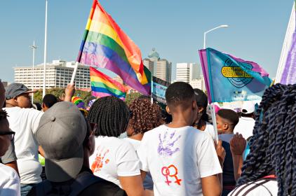 Pride celebration and parade in Durban, South Africa 2017. Timothy Hodgkinson Image license:Shutterstock.com