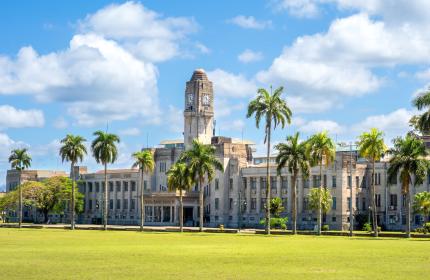 Parliament of the Republic of Fiji, Suva, Fiji © LouieLea | Shutterstock ID: 2673372311