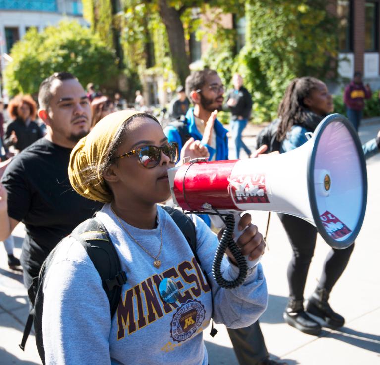 Protest march against bigotry and hate speech in Minneapolis, Minnesota, USA © Fibonacci Blue