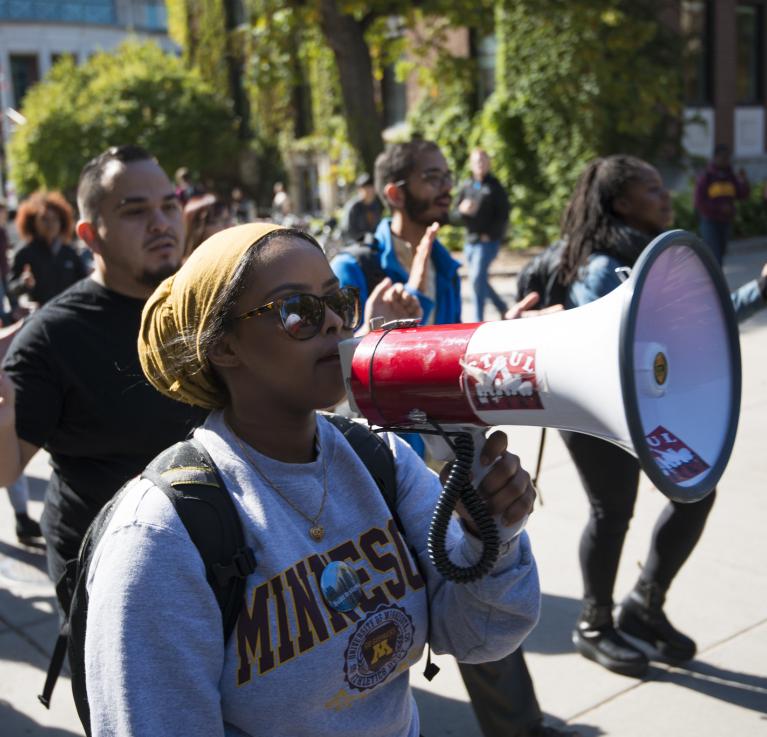 Protest march against bigotry and hate speech in Minneapolis, Minnesota, USA © Fibonacci Blue