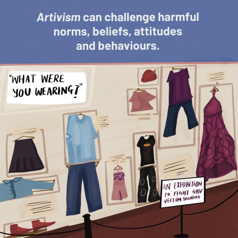 Artivism clothing exhib