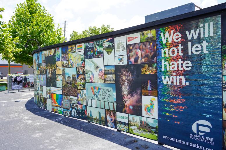 Pulse nightclub memorial, Orlando, USA, 2023. © JennLShoots | Shutterstock ID: 2320250915