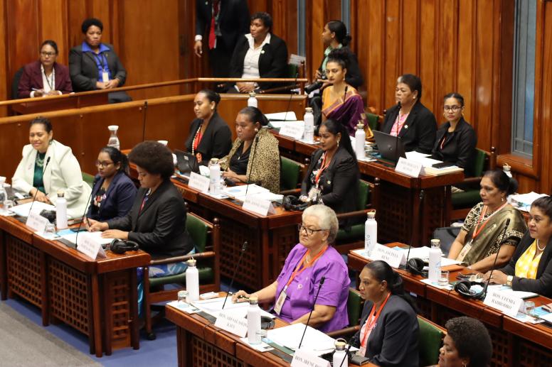 Fiji Women's Mock Parliament 2024, as part of UNDP Parliament Support Project. Fiji Parliament Compex, Suva, Fiji. ©UNDP