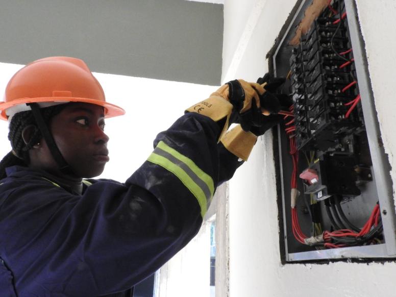 A trained  Electrician at work ©YIEDIE  